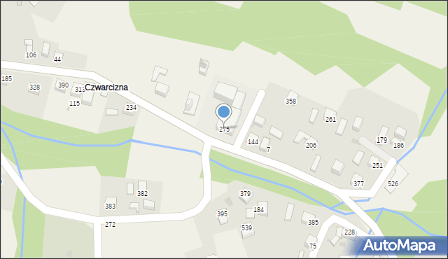 Juszczyna, Juszczyna, 275, mapa Juszczyna