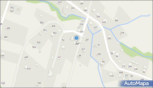 Juszczyna, Juszczyna, 296, mapa Juszczyna