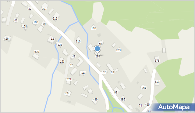 Juszczyna, Juszczyna, 298, mapa Juszczyna