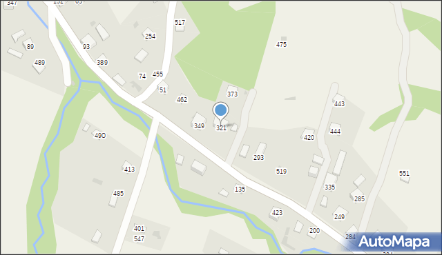 Juszczyna, Juszczyna, 321, mapa Juszczyna