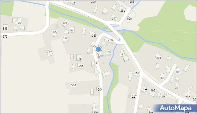 Juszczyna, Juszczyna, 33, mapa Juszczyna