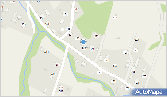 Juszczyna, Juszczyna, 349, mapa Juszczyna