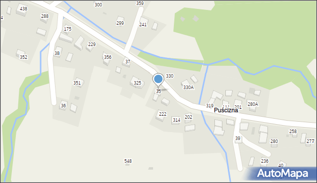 Juszczyna, Juszczyna, 35, mapa Juszczyna