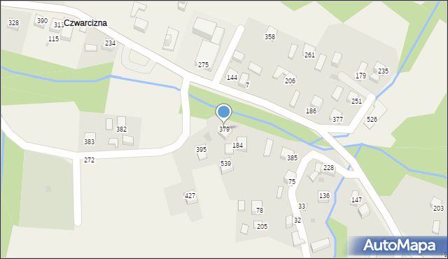 Juszczyna, Juszczyna, 379, mapa Juszczyna