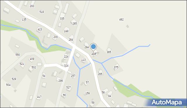 Juszczyna, Juszczyna, 418, mapa Juszczyna