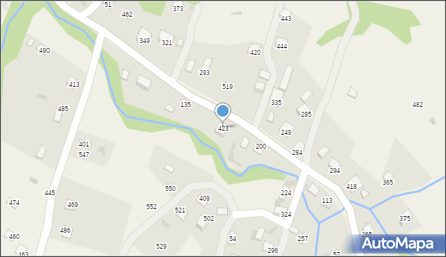 Juszczyna, Juszczyna, 423, mapa Juszczyna