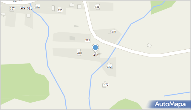 Juszczyna, Juszczyna, 432, mapa Juszczyna