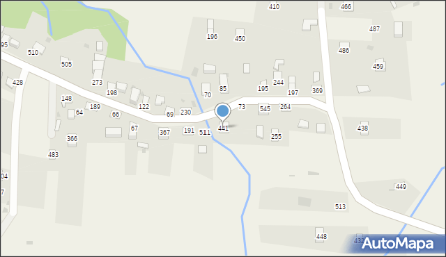 Juszczyna, Juszczyna, 441, mapa Juszczyna