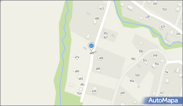 Juszczyna, Juszczyna, 445, mapa Juszczyna