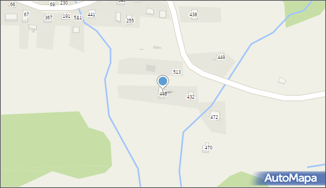 Juszczyna, Juszczyna, 448, mapa Juszczyna