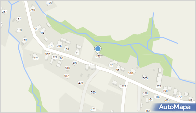 Juszczyna, Juszczyna, 451, mapa Juszczyna