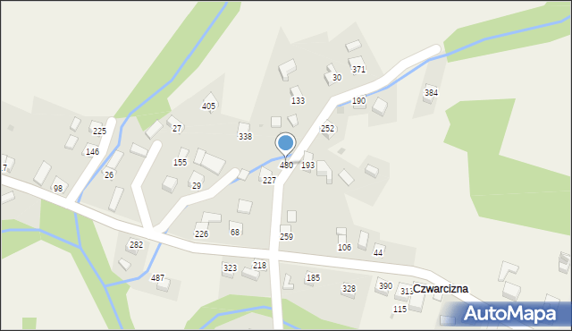 Juszczyna, Juszczyna, 480, mapa Juszczyna