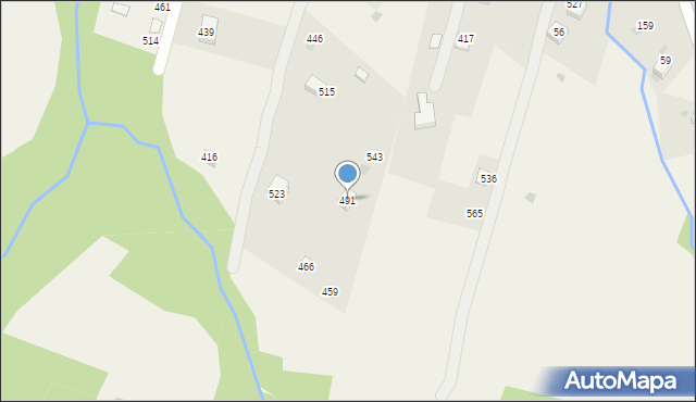 Juszczyna, Juszczyna, 491, mapa Juszczyna