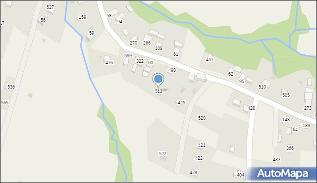 Juszczyna, Juszczyna, 512, mapa Juszczyna