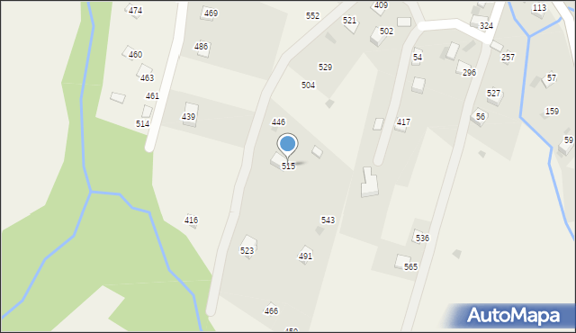 Juszczyna, Juszczyna, 515, mapa Juszczyna