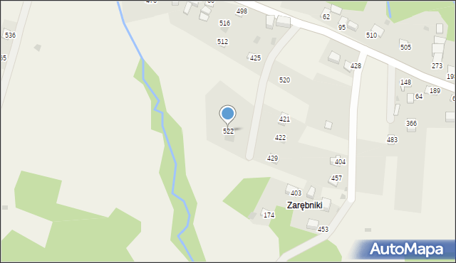 Juszczyna, Juszczyna, 522, mapa Juszczyna