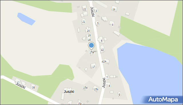 Juszki, Juszki, 17a, mapa Juszki