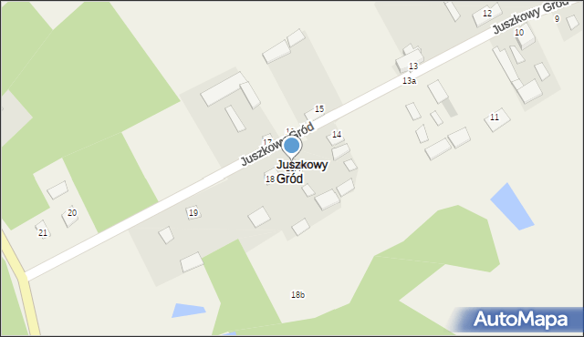 Juszkowy Gród, Juszkowy Gród, 18A, mapa Juszkowy Gród