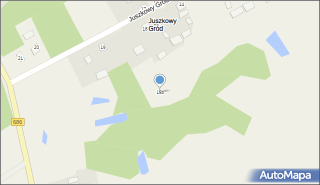 Juszkowy Gród, Juszkowy Gród, 18b, mapa Juszkowy Gród