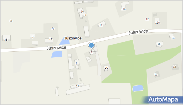 Juszowice, Juszowice, 1, mapa Juszowice