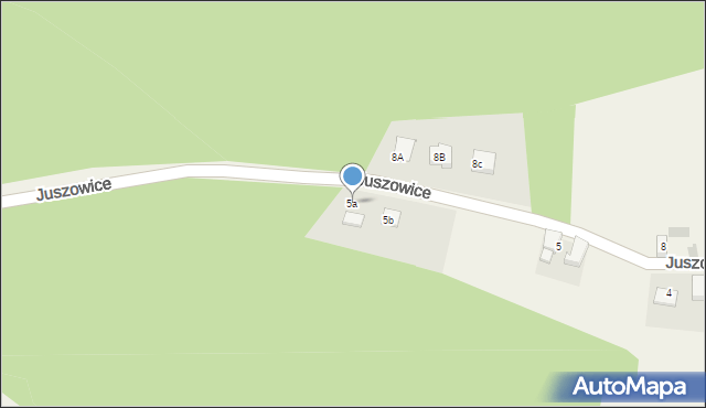 Juszowice, Juszowice, 5a, mapa Juszowice