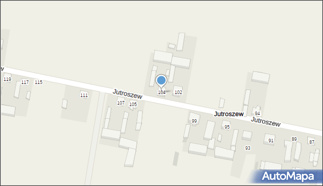 Jutroszew, Jutroszew, 104, mapa Jutroszew