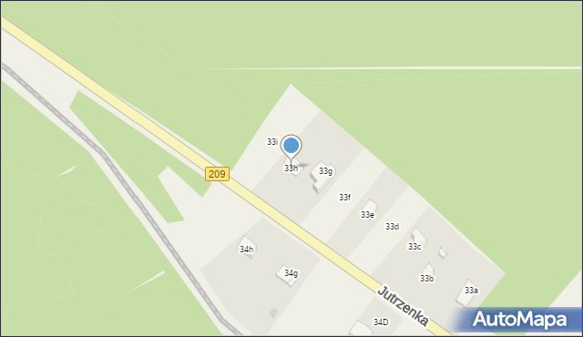 Jutrzenka, Jutrzenka, 33h, mapa Jutrzenka