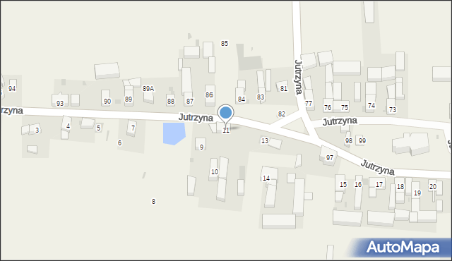 Jutrzyna, Jutrzyna, 11, mapa Jutrzyna