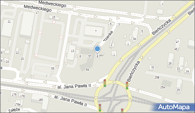 Kraków, Jutrzenka, 4, mapa Krakowa