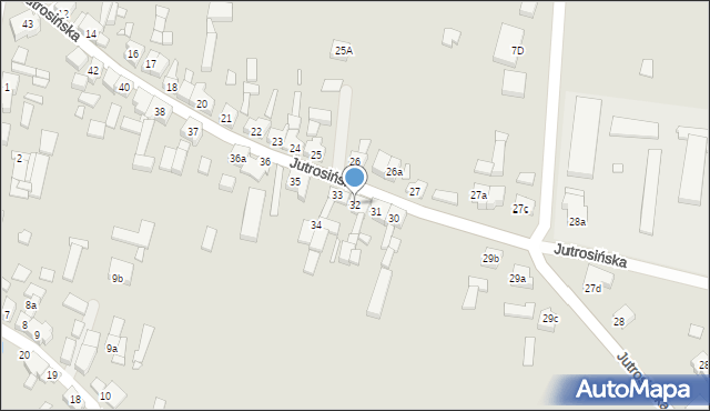 Krobia, Jutrosińska, 32, mapa Krobia