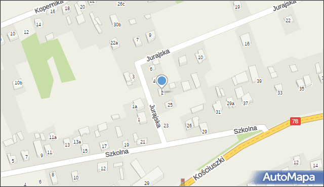 Kroczyce, Jurajska, 2, mapa Kroczyce