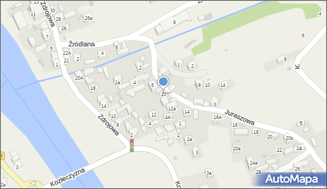 Krościenko nad Dunajcem, Juraszowa, 10, mapa Krościenko nad Dunajcem