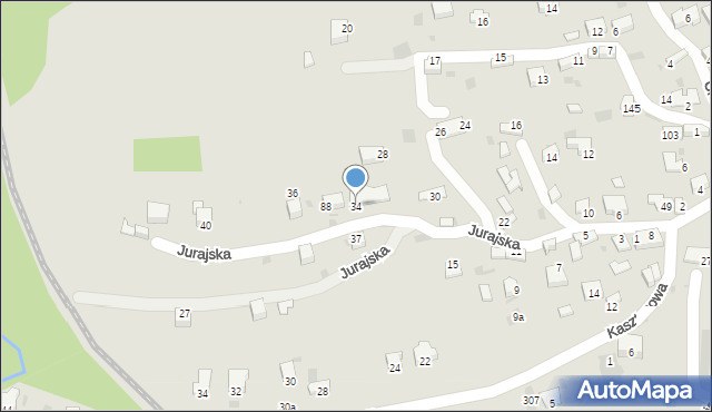 Krzeszowice, Jurajska, 34, mapa Krzeszowice