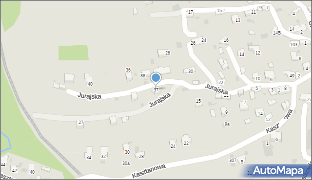 Krzeszowice, Jurajska, 37, mapa Krzeszowice