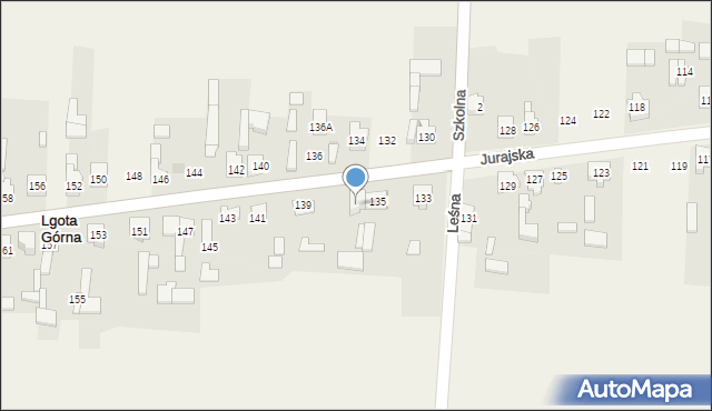Lgota Górna, Jurajska, 137, mapa Lgota Górna