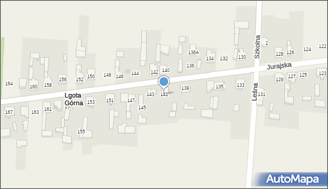 Lgota Górna, Jurajska, 141, mapa Lgota Górna