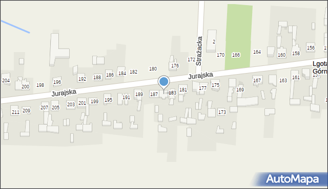 Lgota Górna, Jurajska, 185, mapa Lgota Górna