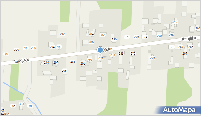 Lgota Górna, Jurajska, 285, mapa Lgota Górna