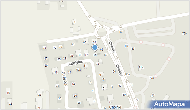 Lublin, Jurajska, 15, mapa Lublina