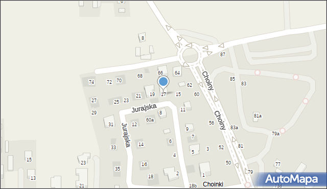 Lublin, Jurajska, 17, mapa Lublina