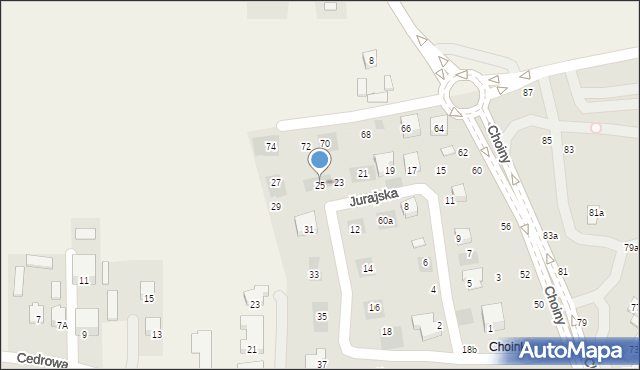 Lublin, Jurajska, 25, mapa Lublina