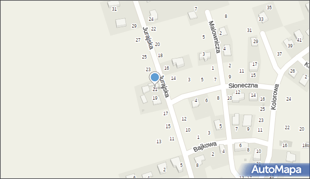 Masłomiąca, Jurajska, 21, mapa Masłomiąca