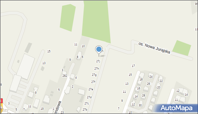 Modlnica, Jurajska, 27k, mapa Modlnica