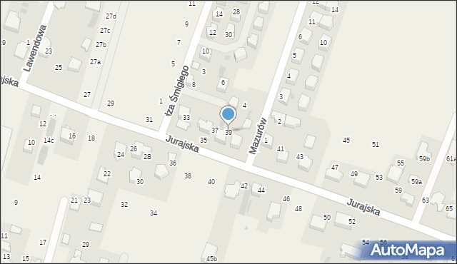Modlnica, Jurajska, 39, mapa Modlnica