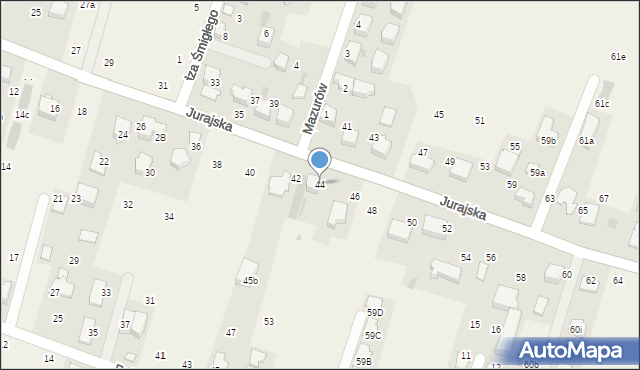 Modlnica, Jurajska, 44, mapa Modlnica