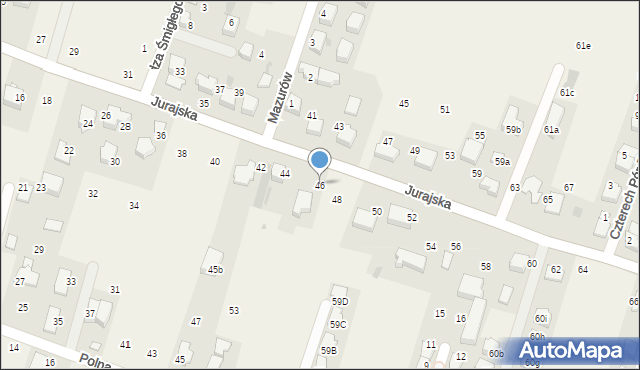 Modlnica, Jurajska, 46, mapa Modlnica