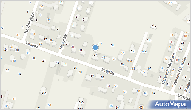 Modlnica, Jurajska, 47, mapa Modlnica