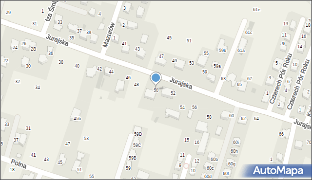 Modlnica, Jurajska, 50, mapa Modlnica