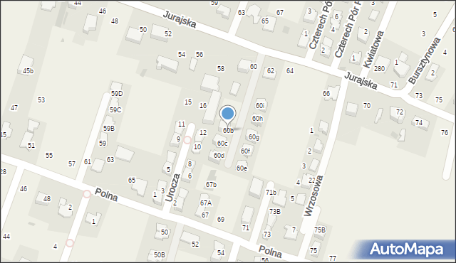 Modlnica, Jurajska, 60b, mapa Modlnica