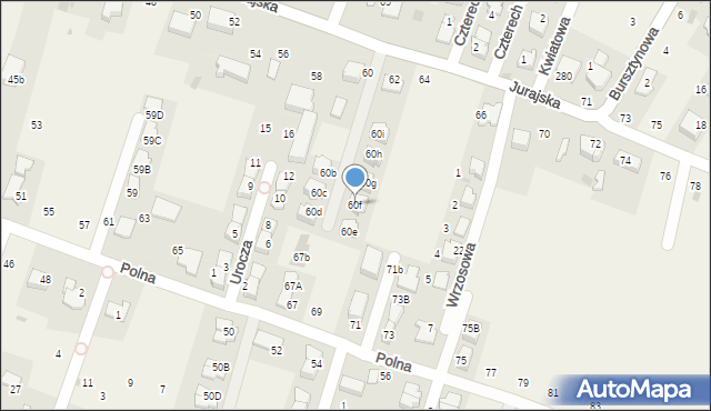 Modlnica, Jurajska, 60f, mapa Modlnica